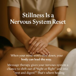 When your mind won’t slow down, your body can lead the way
Massage therapy isn’t just for sore muscles—it’s  for your nervous system.

In a world that keeps pushing you to go faster, stillness is the medicine.
During massage (and vibrational sound therapy), your body shifts from stress mode (“fight or flight”) into a state of rest, healing, and reset.

You don’t have to earn rest. You deserve it.
Let your body remember what it feels like to be safe, calm, and at ease.

👐 Now booking at Deeply Kneaded Massage
📍Dallas, TX | click the link in bio to schedule

#MassageTherapy #NervousSystemReset #RestIsMedicine #DallasMassage #BodyMindBalance #DeeplyKneadedMassage #vibrationalsoundtherapy 

---

Want a version for stories or a shorter caption too?
